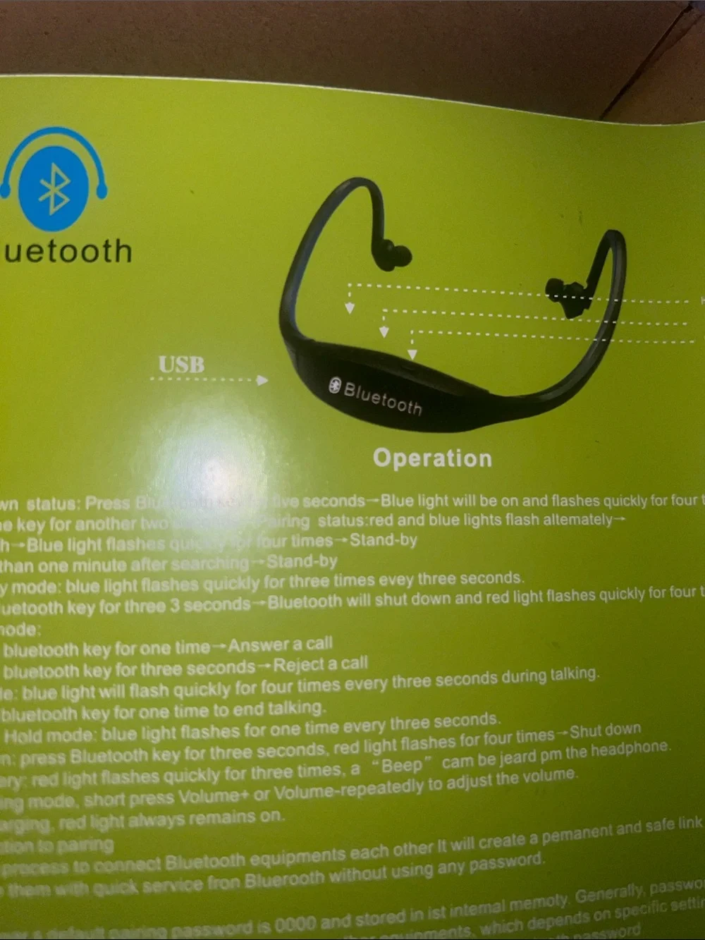Bluetooth Sports Neckband Headphones - Black